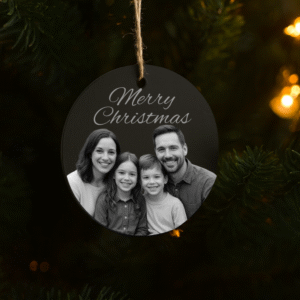 Personalised Laser Engraved Photo Acrylic Christmas Ornament